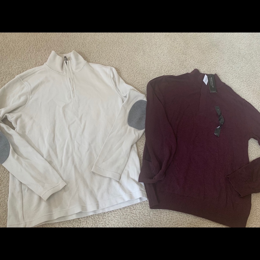 Two new men’s banana sweaters